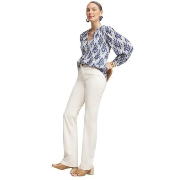 Chico's Platinum White Bootcut Jeans Size 6 / Chico's Size 0.5 Mid Rise Jeans - Picture 10 of 12